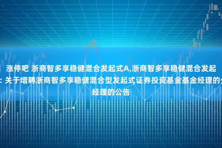 涨停吧 浙商智多享稳健混合发起式A,浙商智多享稳健混合发起式C: 关于增聘浙商智多享稳健混合型发起式证券投资基金基金经理的公告