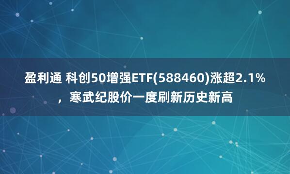 盈利通 科创50增强ETF(588460)涨超2.1%，寒武纪股价一度刷新历史新高