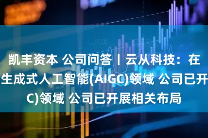 凯丰资本 公司问答丨云从科技：在文生视频与生成式人工智能(AIGC)领域 公司已开展相关布局